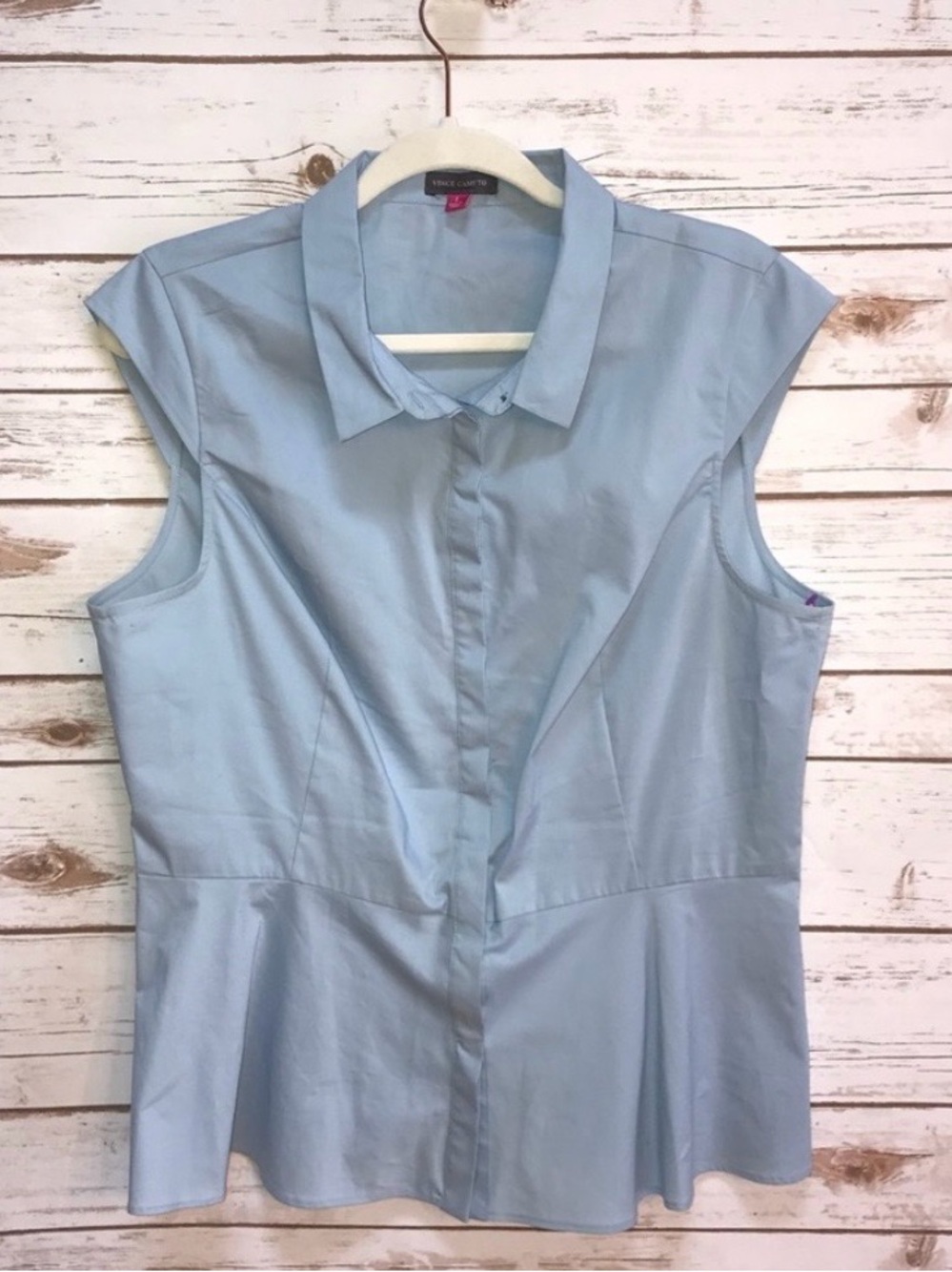 Vince Camuto Women's Light Blue Button-Up Blouse NWOT!
